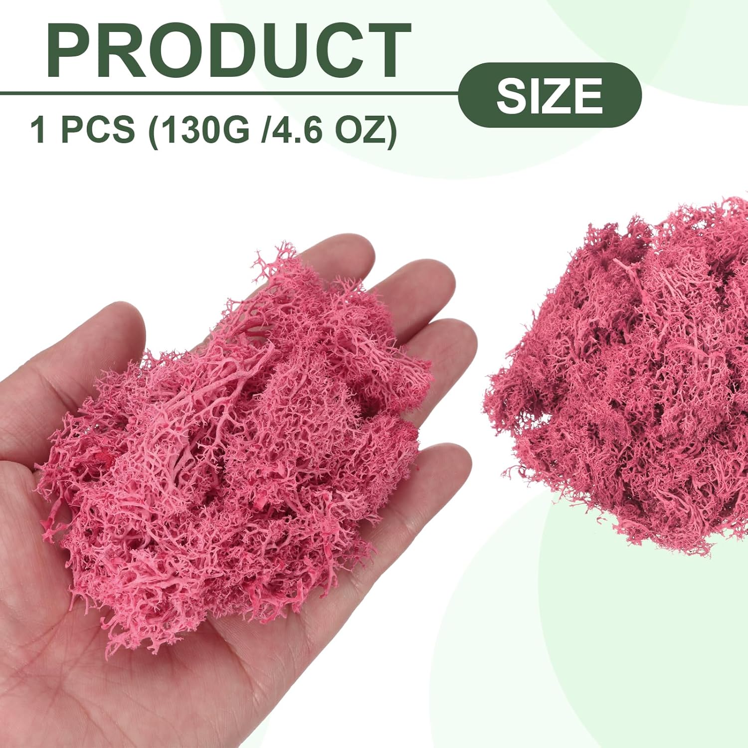 MECCANIXITY 4.6oz Preserved Reindeer Moss, Dark Pink Decorative Artificial Fake Moss for Potted Plants Indoor Crafts Lichen Centerpieces Decor