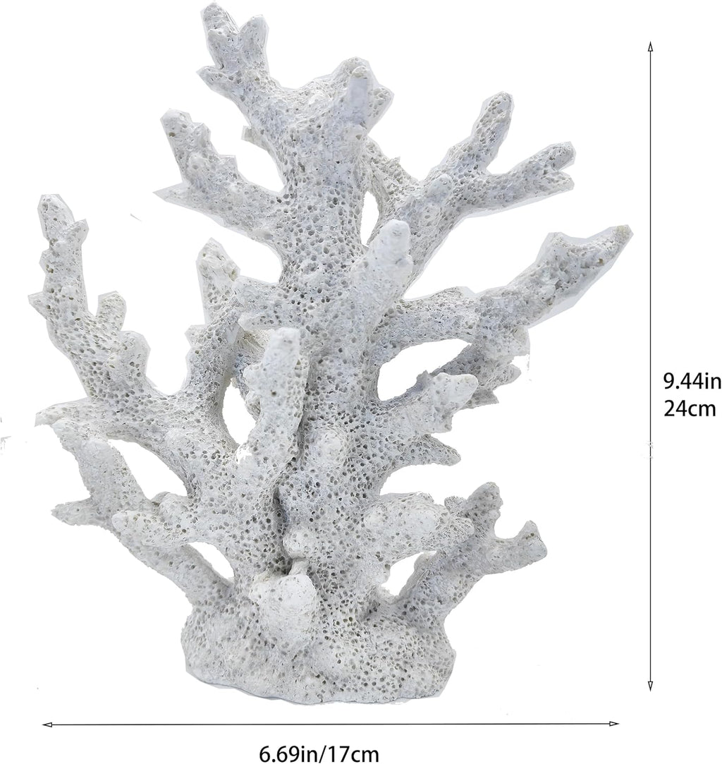 Beach Coastal Decor Coral Reef Home Decor Coral Statue Sculpture Home,Desk,Bathroom,Desktop Shelf Statue,Marine Themed Gifts