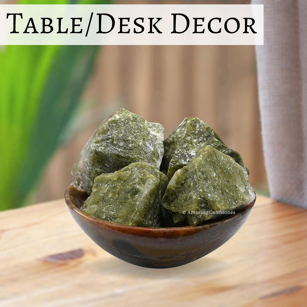 Amazing Gemstone Vesuvianite Raw Crystals and Healing Stones, Natural Rocks for Tumbling and DIY Raw Stones and Crystals (1 LB)
