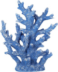 Artificial Coral Decor - Resin Coral Statue Home Decor, 7.48"x2.36"x9.45", Blue