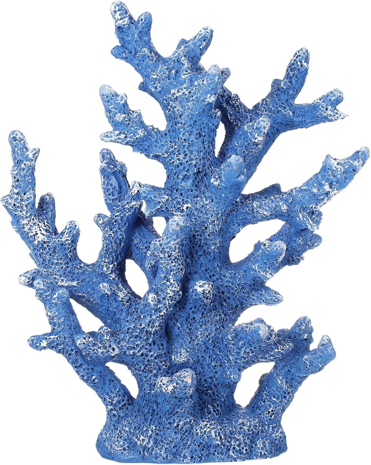 Artificial Coral Decor - Resin Coral Statue Home Decor, 7.48"x2.36"x9.45", Blue