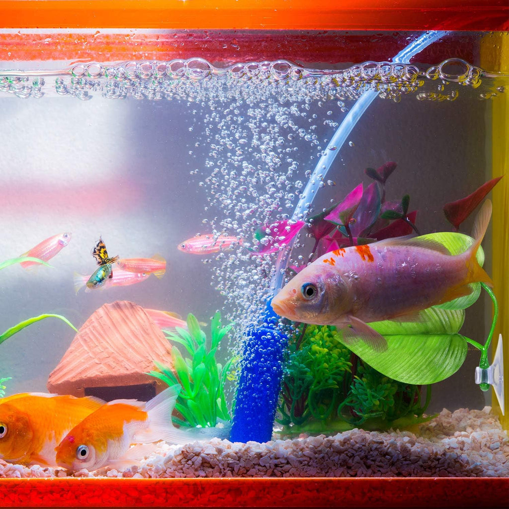 Boao 4 Pieces Betta Fish Tank Accessories Betta Leaf Hammock Pad Simulating The Natural Habitat for Tank Aquarium Spawning Grounds Breeding Resting Bed(Double Leaf)