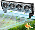 fishkeeper Aquarium Chiller Fan - 3600 r/m Powerful Wind Quiet Fish Tank Cooling Fan, 5 Speeds, 3 Timer Modes, 180° Wide Angle Adjustable Aquarium Cooler Chiller with Smart Controller (15W, 4 Heads)
