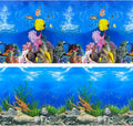 Aquarium Background Poster Water Plants 3D Coral Fish Tank Background Picture Double Sides Fish Tank Stickers 10 20 Gallon Tank 12"x 25"