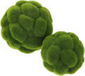 2pcs Fake Moss Balls,Artificial Green Moss Balls Simulated Plant Moss Decor for Fairy Gardens Floral Arrangements Craft