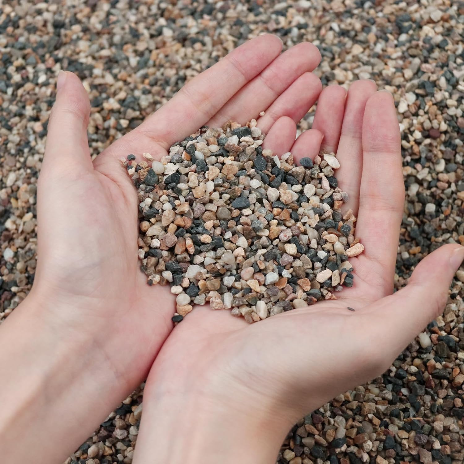Silica Gravel, Multi-Purpose Mixed Silica Sand for Fire Pits, Aquariums, and Landscaping, 11LB Large