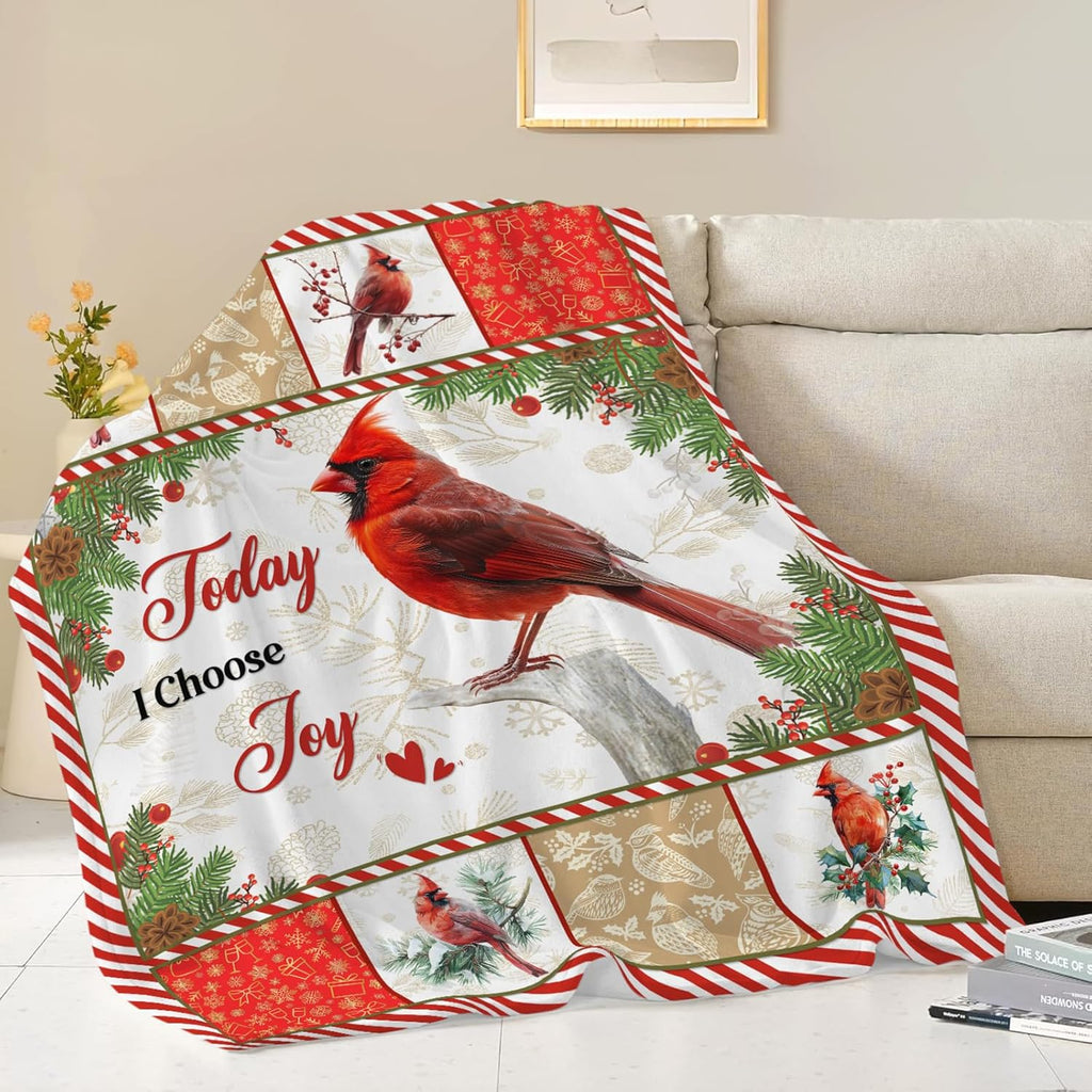 Cardinal Blanket Cardinal Throw Blanket Gifts for Bird Lover Kids Girls Boys Adults Women Men Super Soft Cozy Plush Fluffy Fuzzy Fleece Blanket Decor 40''X50''