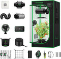 VIVOSUN GIY Plus Smart Advance Grow Tent Kit 2x2 ft WiFi-Integrated Complete Grow Tent System 2000D Mylar Grow Tents with Full-Spectrum Programmable Grow Light, Enhanced Ventilation & Circulation