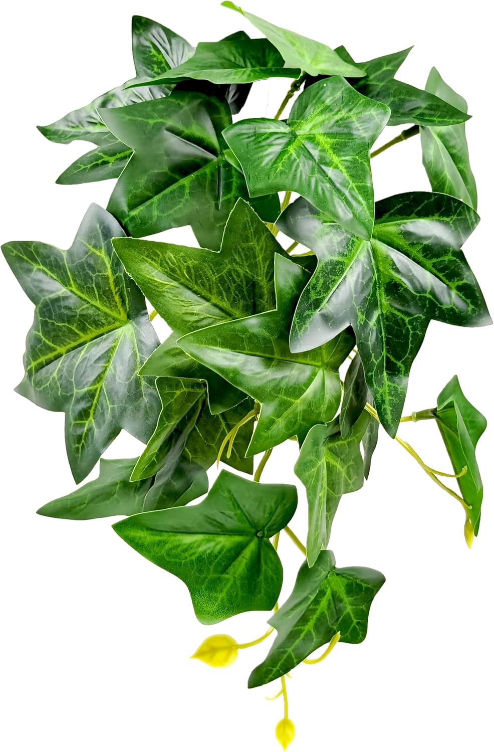 Woyrise Reptile Plants for Terrarium, Artificial Hanging Plants with Suction Cups, Amphibian Tank Habitat Decor Plastic Plant for Bearded Dragons Lizards Snake Geckos Frogs - 2Pack Green Ivy