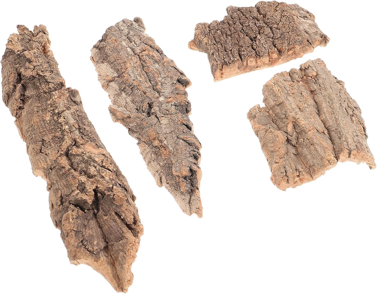 Totority Natural Cork Bark 4 PCS Cork Terrarium Background Natural Reptile Bark Backdrop Reptile Climbing Mat Habitat Decor for Spider Lizard Chamelon Turtle Beared Dragon