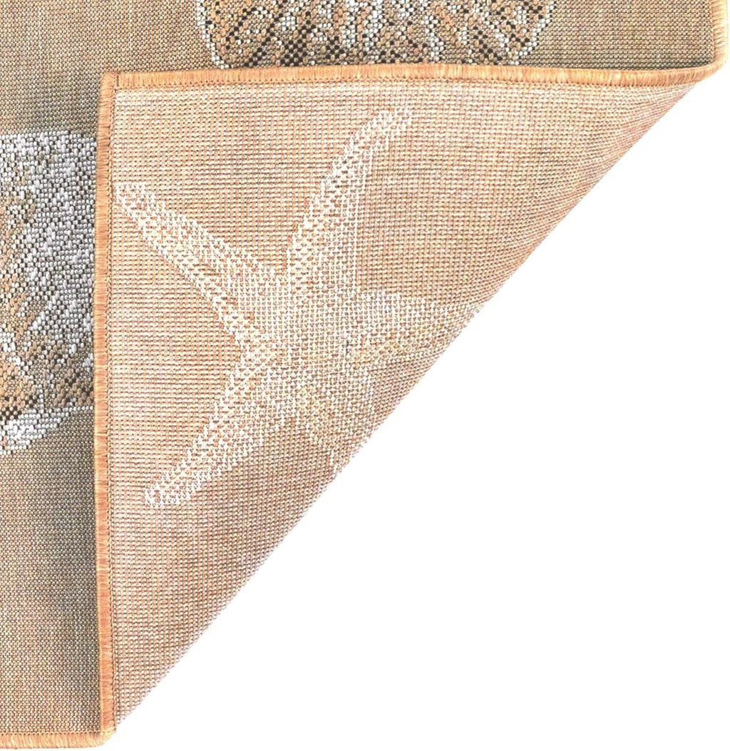 Liora Manne Carmel Indoor/Outdoor Power Loomed Synthetic Blend Low Profile Area Rug - Transitional Coastal Seashell Decorative (Shells Sand) (1'11" x 4'11")