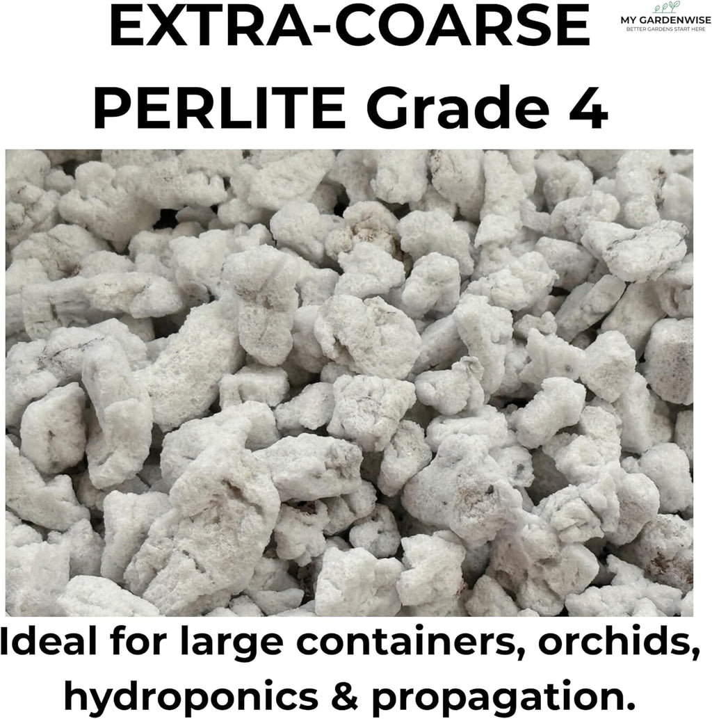 Perlite for Plants, Extra Coarse Grade 4 Horticultural Perlite, Organic Perlite for Gardening Indoor & Outdoor, Made in USA (15 quarts)