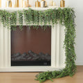 MIZII Christmas Garlands 6 Feet Artificial Pine Garland with Pinecone Green Plant Pines Vine Greenery Garland Christmas Decorations for Xmas Fireplace Mantle Home Decor Indoor Outdoor (Hanging Pine)