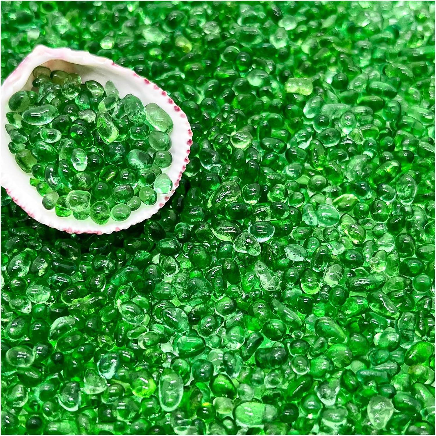 BXI 2.2 Lbs Small Aquarium Substrate Gravel Sand, Polished Smooth Fish Tank Gravel, Colorfast Uncoated Vibrant Blue Sea Glass, Decorative Stones for Vase Fillers, Fairy Garden, Potted Plants