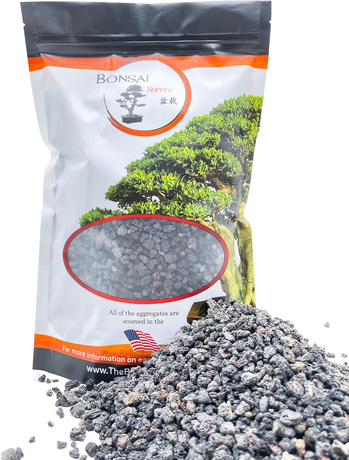 Black Lava Rock | 2 Quarts Bag | 1/4” Particle Size | Soil Aggregate for Bonsai, Cactus, Succulents, Aquariums, and More | Enables Optimal Drainage and Soil Aeration | The Bonsai Supply
