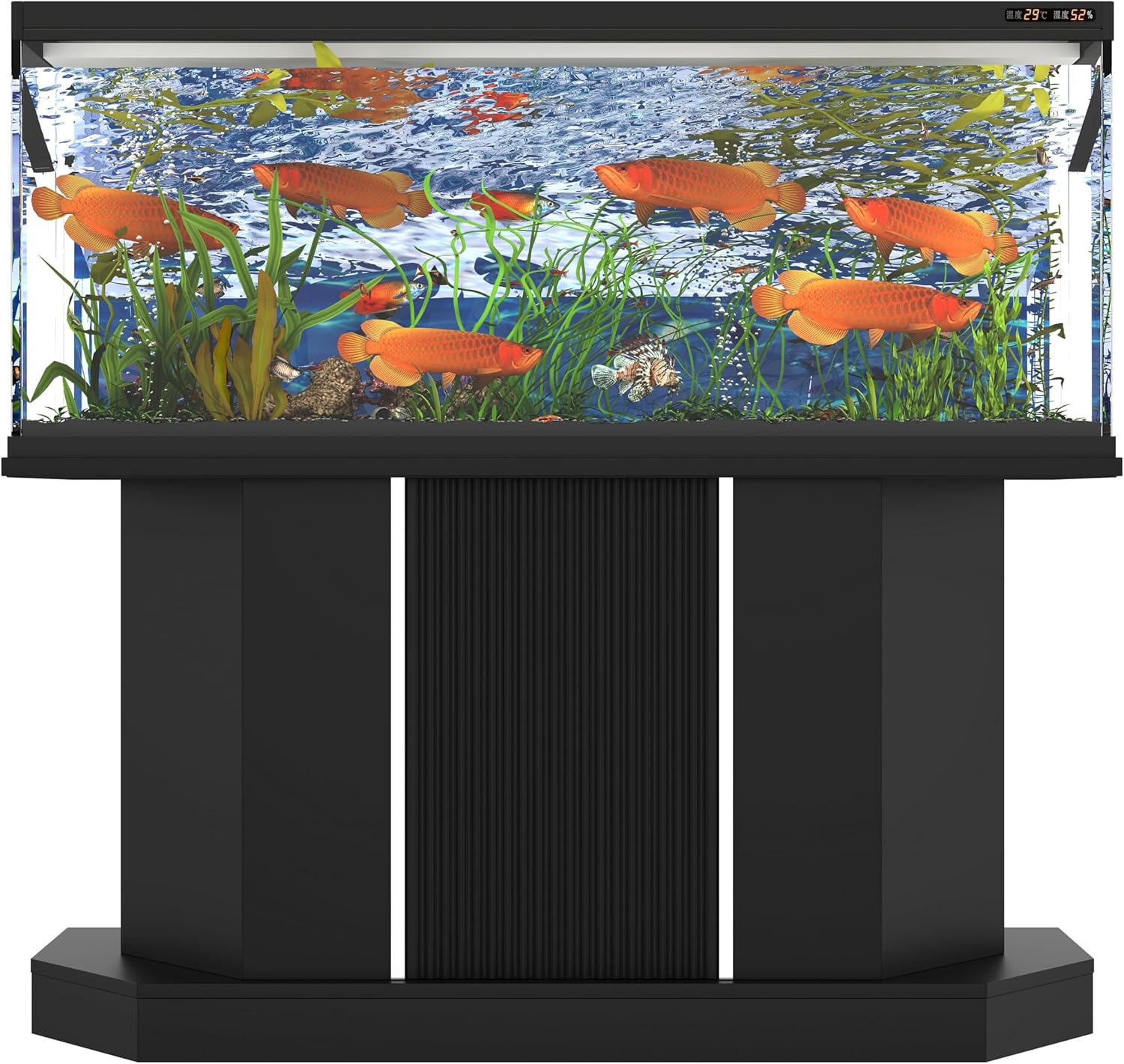 55-75 Gallon Fish Tank Stand with Power Outlet, Heavy Duty Aquarium Stand with Cabinet Storage for Home＆Office, Turtle Tank, Reptile Terrarium, 880LBS Capacity, Tank not Included