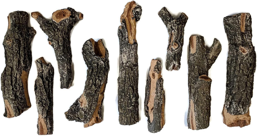 Midwest Hearth Deluxe Decorative Branch and Twig Set | Cast from Real Logs and Hand Painted in USA (Oak 9-Piece)