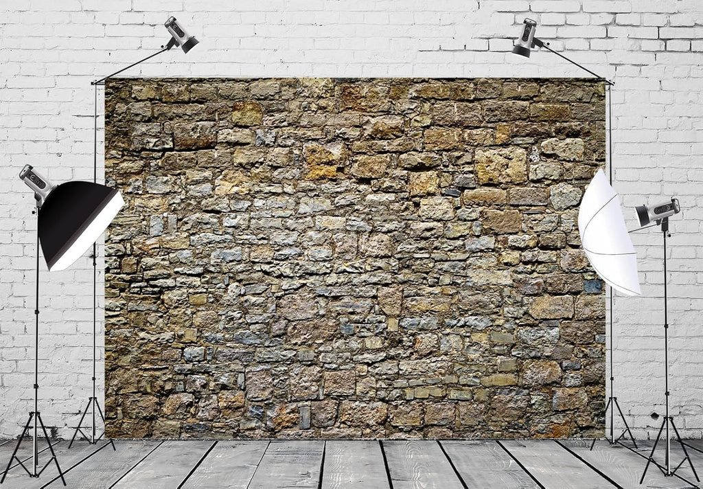 5x4ft Fabric Rock Stone Wall Backdrop Irregular Stone Texture Ancient Uneven Cracked Rock Nostalgia Photography Background Home Decor Birthday Party Decor Kid Adult Portrait Photo Shoot Props