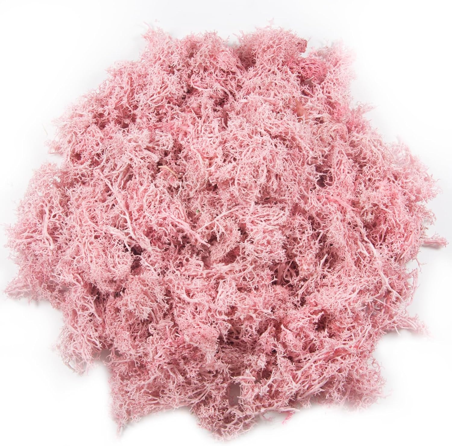 3.5 oz Artificial Moss for Plants Indoor, Fake Moss Preserved Reindeer Moss for Centerpieces Decor,Faux Moss for Moss Decor Home Decor Potted Plants Crafts Wedding Wall Decor(Pink)