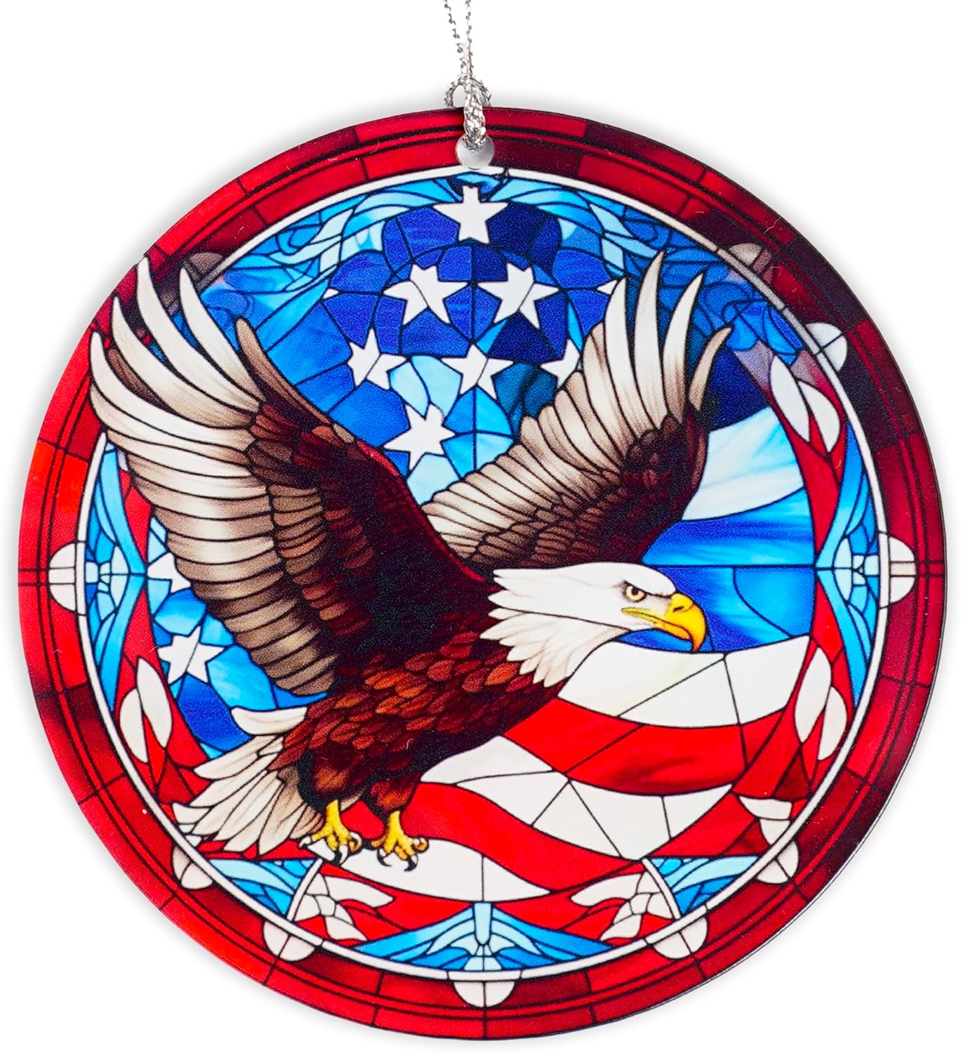 American Bald Eagle Ornament, Patriotic Christmas Ornament 2025, Eagle Christmas Decoration for Tree, Military Ornament Gift for Men, Army Patriotic Decor, American Eagle Symbol Keepsake for Veterans