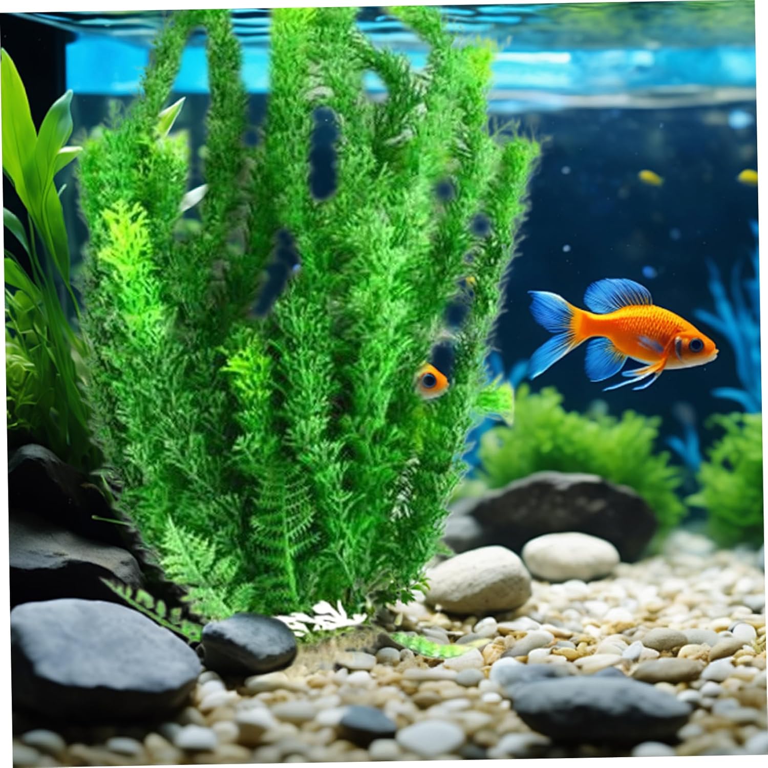 Aquarium Plants, 18.5x4 Fish Tank Plants, Artificial Aquatic, Plastic Fish Tank Plant Decorations