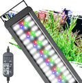 Pawfly 12W 24/7 Aquarium LED Light for 12" to 18" Tanks Extendable Fish Tank Light with Full Spectrum White Blue Red Green Lights with D/N Mode Single Color Effects Timer and Adjustable Brightness
