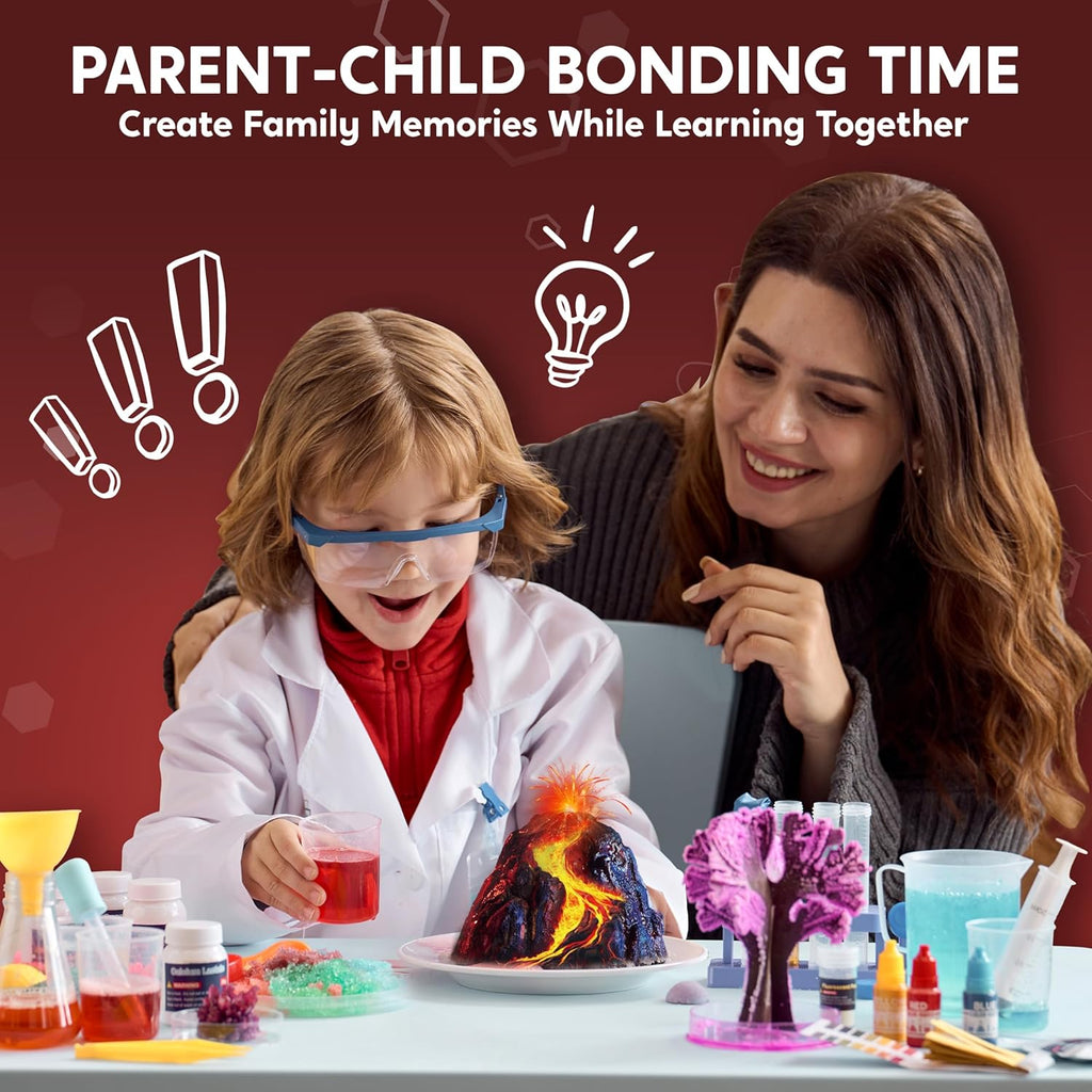 Klever Kits Amazing Science Kits- 85+ Experiments Educational Toys, STEM Activities with Erupting Volcano and Growing Crystal Tree for Kids Aged 6 7 8+