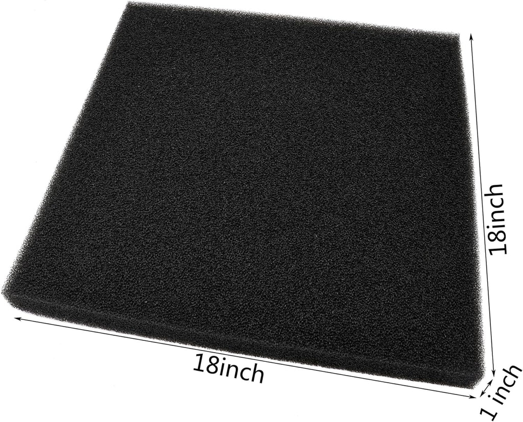 Aquarium Filter Bio Sponge Pad, Foam Sponges Filter Media, Cut fit it Filter Accessories for Fish Tanks and Ponds (18"x18"x1.6" (35PPI) 2 Pack)