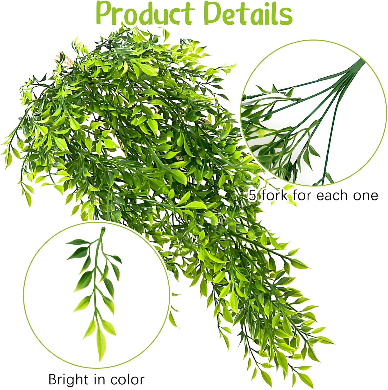 Hamiledyi Tank Habitat Decorations 2 PCS Terrarium Hanging Plants with Suction Cups Reptile Plants Artificial Leaves Reptile Hide for Lizard, Snake, Bearded Dragon, Leopard Gecko, Chameleon
