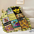 Bee Throw Blanket Bee Stuff Gifts for Kids Girls Boys Adults Women Men Soft Cozy Warm Plush Fluffy Fuzzy Fleece Blanket Decor 50''X60''