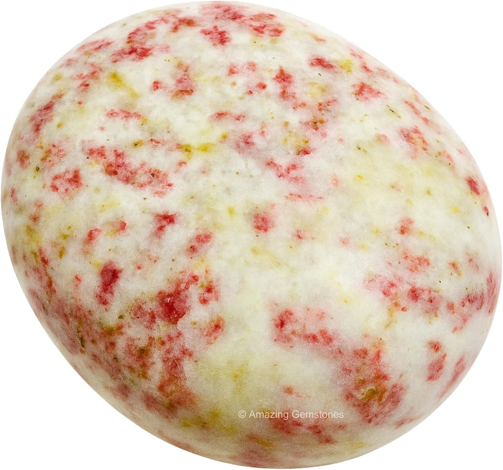 Amazing Gemstone Cinnabarite Crystals and Healing Stones - Large Palm Stone Crystals Piedra - Crystal for Good Luck, Balanced Positive Energy, Meditation - Unique Stocking Stuffers Gifts for Women
