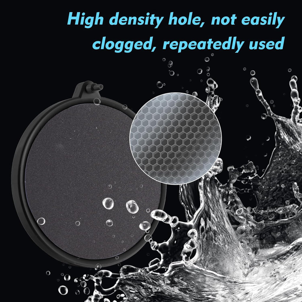 Rise Torrent 3.9 Inch Nano Air Stone with Case - Silent High Oxygen Bubbler for Aquariums, Fish Tanks & Hydroponic Systems, Black Small Bubble Diffuser Accessories (No Air Pump and Air Tube)