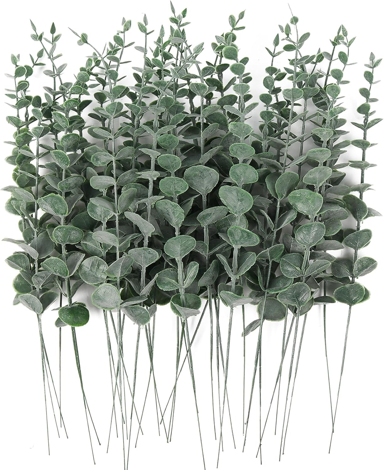 RECUTMS 36PCS Eucalyptus Leaves Stems 15Inch Artificial Green Leaf Branches Plant Bundle for Indoor Outdoor Home Office Wedding Centerpiece Flower Bouquet Floral Arrangement Table Farmhouse Decoration