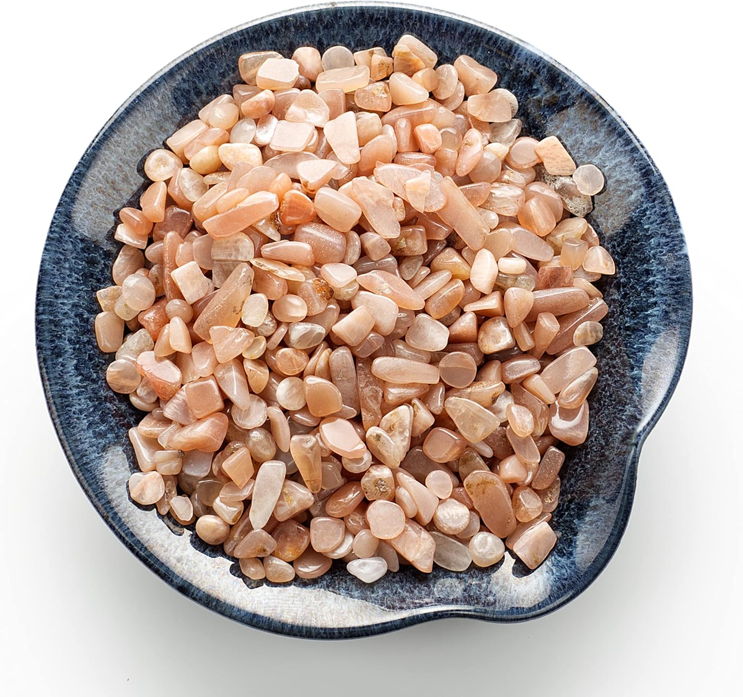 Cherry Tree Collection 1/2 Pound Polished Tumbled Gemstone Chips, Pebbles, Crystal Chips Bulk for Jewelry Making, Healing, Plants, Succulents, Aquariums, Decoration, Chakra (Pink Moonstone)