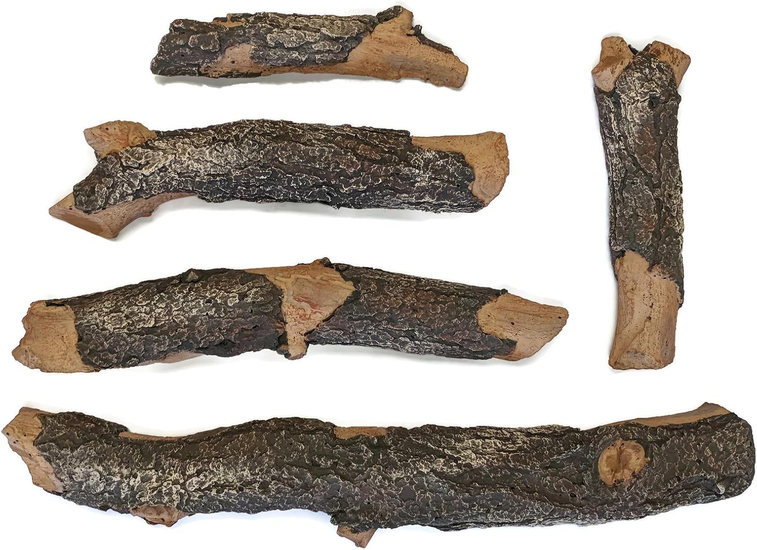 Midwest Hearth Deluxe Decorative Branch and Twig Set | Cast from Real Logs and Hand Painted in USA (Blue Pine 5-Piece)