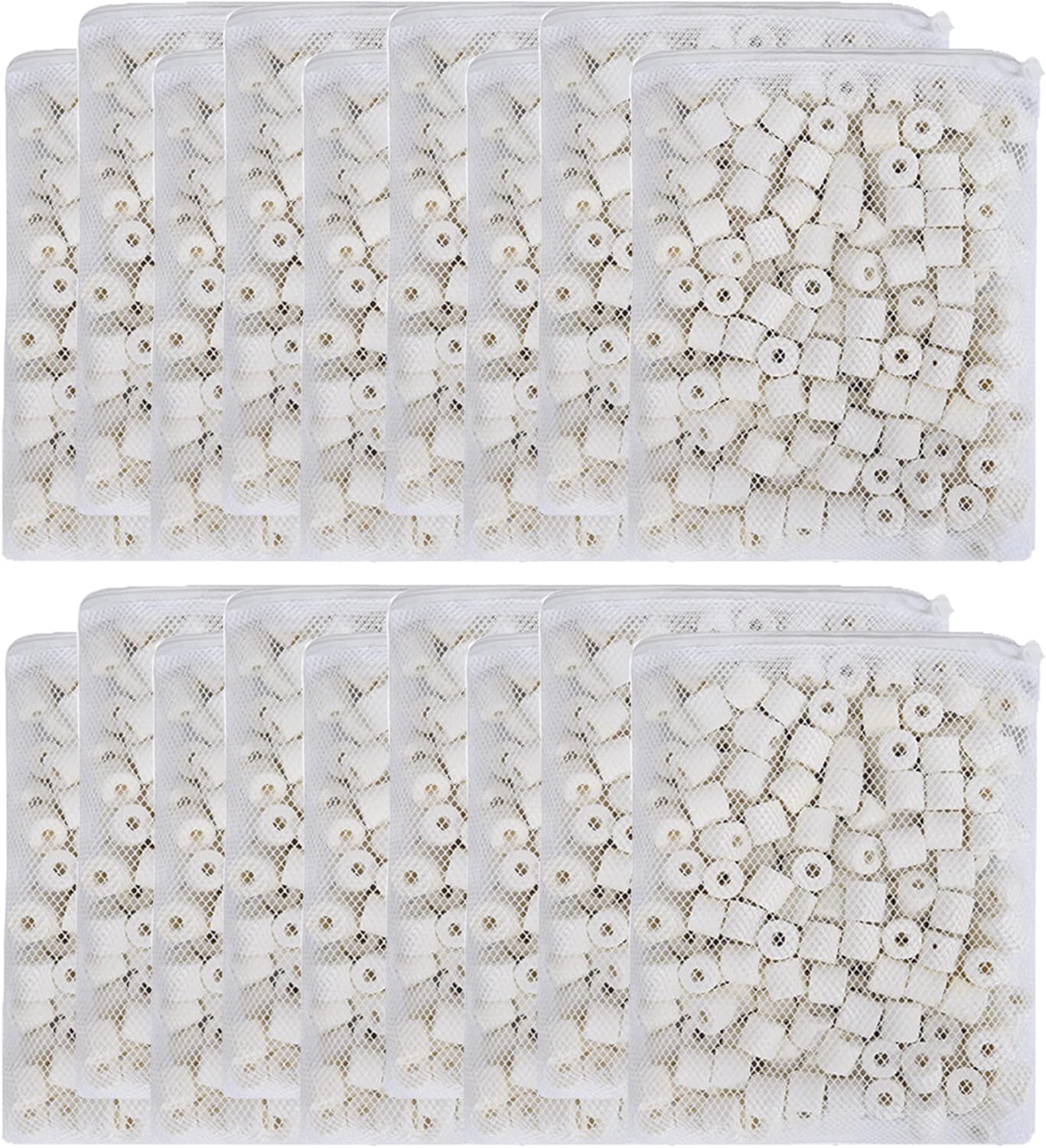 JIHAQUA Aquarium Bio Ceramic Rings 18 lbs Filter Media for Pond Fish Tank Canister Filter