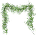 RECUTMS Artificial Hanging Plant 2Pcs 5.6Ft Fake Garland Plant Greenery Faux Ferns Leaves Ivy Garland for Home Indoor Outdoor Wedding Farmhouse Mantle Table Centerpiece Party Garden Decor(White)
