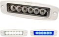 Wave One Marine Dual Color LED FLUSH Mount Spreader Light | Boat Deck Flood Beam | Stainless Hardware | IP68 Waterproof | High Lumen | 12-24 Volt DC Input (WHITE)