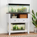 Garvee 20-29 Gallon Aquarium Stand with Charging Station, 660LBS Heavy Duty Fish Tank Stand with Drawers & Open Storage for Reptile Turtle Tank
