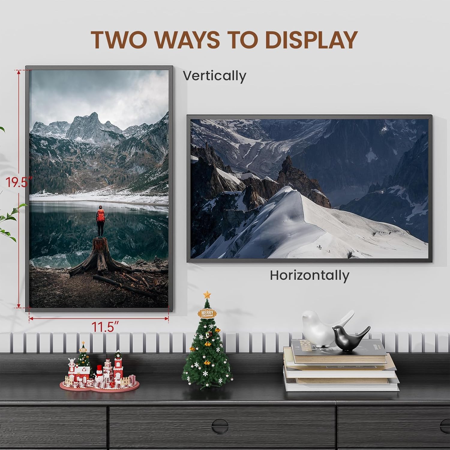Heimlove 12x20 Metal Picture Frame,Black Aluminum Photo Frames-Real Tempered Glass,Wall Gallery Poster Puzzles Artwork frame Mounting Horizontally or Vertically Decor for Wall-1Pack