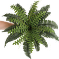 JUSTOYOU 25" Realistic Artificial Boston Fern Bush, 1 Pc with 24 Fronds Faux Fake Ferns UV Resistant Plants for Living Room, Garden, Porch and Front Door Decor