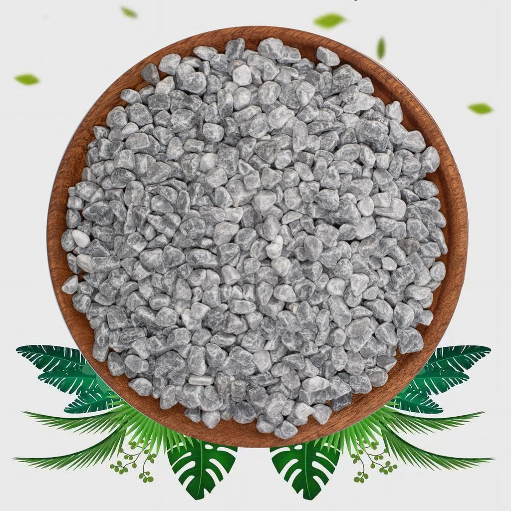2lbs Grey Gravel - 1/5 Inch Decorative Stones for Succulents, Cactus, Vases, and Landscaping