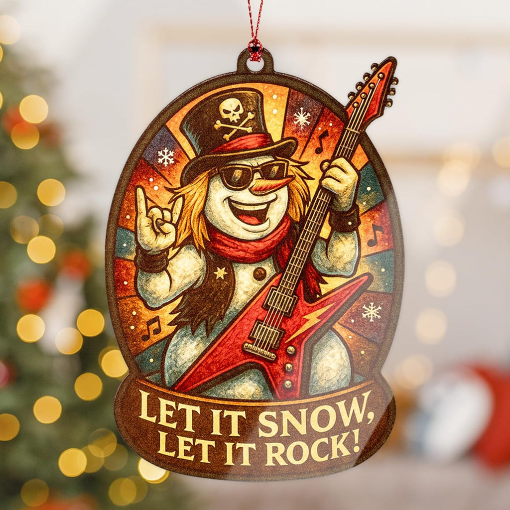 Guitar Ornaments for Christmas Tree - Guitar Ornament - Christmas Ornament 2025 - White Elephant Gifts - Snowman Christmas Ornaments