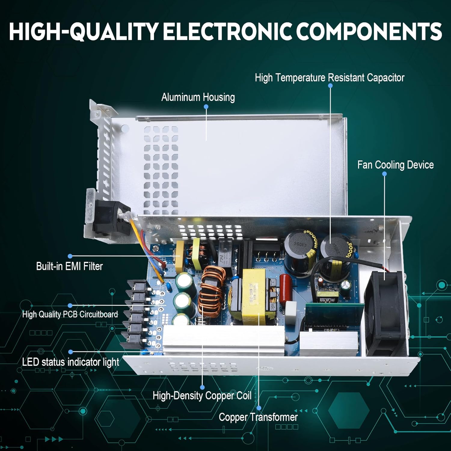 VAYALT DC 12V 83.3A 1000W Switching Power Supply, 110V/220V AC to DC Converter, Universal Regulated Switching, 12V Power Supply for CCTV Camera System, 3D Printer, LED Strip, Computer Project