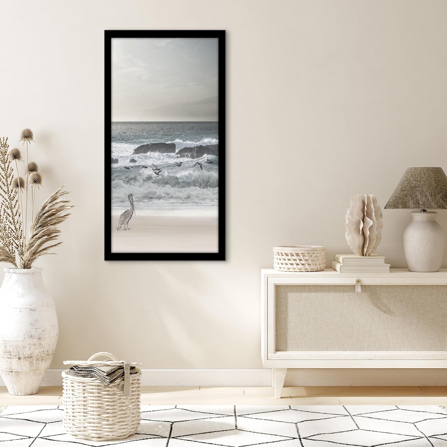 Americanflat 18x36 Picture Frame with Polished Plexiglass - Black Picture Frame - Wide Photo Frames Made of Engineered Wood for Vertical or Horizontal Wall Display - Epic Collection - Black