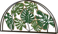 Touch of Class Tropic Monstera Leaves Arched Wall Art - Metal - Black, Bronze, Green - Tropical Decor for Bedroom, Bathroom, Dining Room, Living Room, Office - Openwork Dimensional