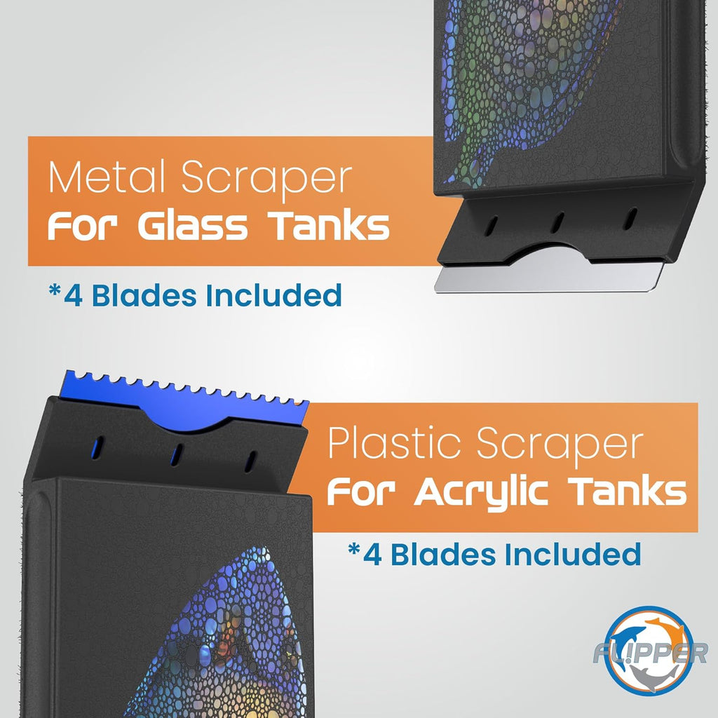 Flipper EDGE Puffer Limited Edition Floating Magnetic Aquarium Cleaner | 2-In-1 Dual Blade Scrubber & Scraper Fish Tank Cleaner Tools for Efficient Cleaning & Acrylic Surface Maintenance