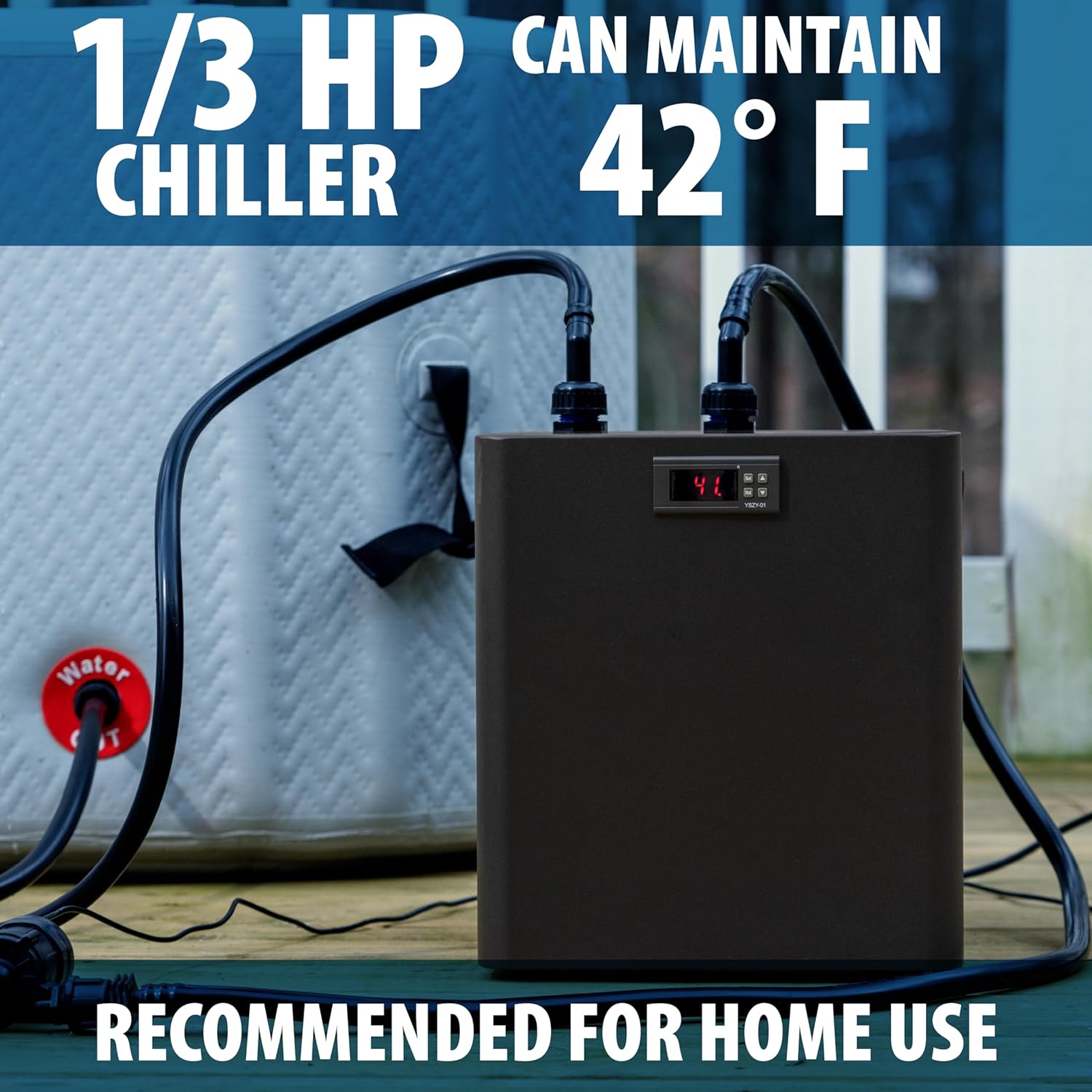 Chiller for Ice Bath and Cold Plunges Including All Hoses and Pumps. 1/3 HP, 2/3 HP, 1 HP Models