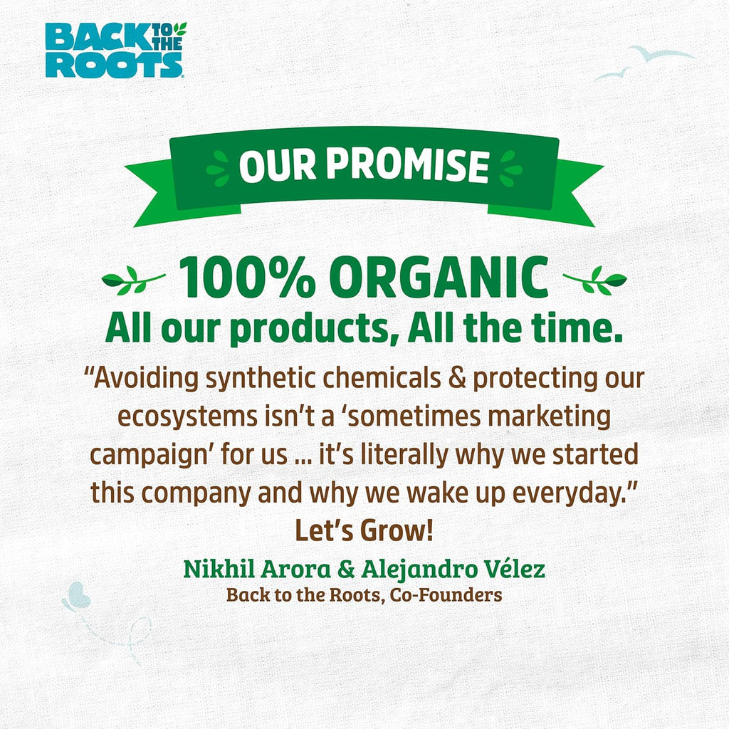 Back to The Roots 3-in-1 Seed Starting Mix 6 Quarts, 100% Organic & USA Made for Herbs, Veggies, Flowers, w/Nutrient Rich Plant Food, Worm-Castings, & Moisture Controlling Yucca Brown