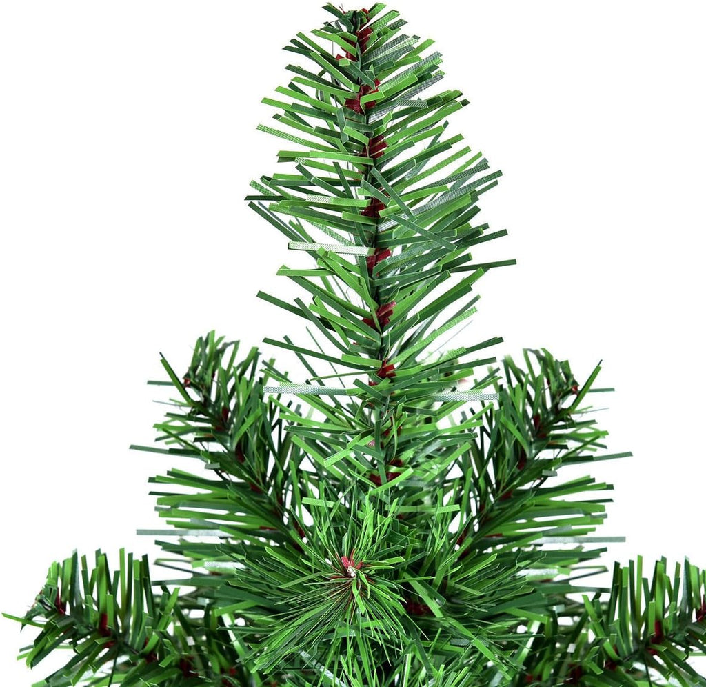 Goplus 3ft Tabletop Mini Christmas Tree, Artificial Small Christmas Tree with 96 PVC Branch Tips, Cloth Bag Base, Green Spruce Xmas Tree for Home, Office Decoration, No Assembly Required